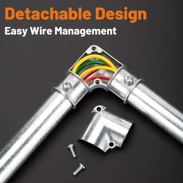 Alt view image 4 of 6 - 1 Inch EMT Conduit Inside Corner Pull Elbows, 90 Degree EMT to EMT Coupling with Detachable Capped Cover, Zinc Die-Cast, Secure Set Screw Design(6PCS)
