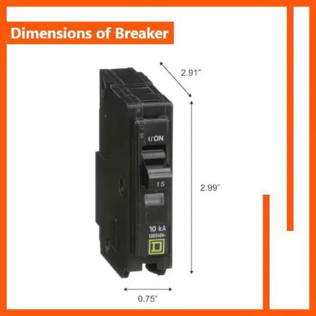 Alt view image 6 of 7 - Square D Qo115 Qo 15 Amp Genuine Circuit Breaker Kit (Pack of 2), Monopolar, 15A, 120V, 10Ka Ic, Plug-In For Load Centers And Qo Panels, Visi-Trip, New For Replacement.