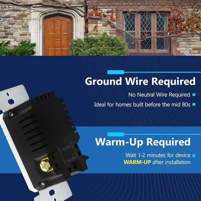 Alt view image 2 of 7 - LIDER No Needed Neutral Wire Humidity Sensor Switch, Automatic Moisture Detection, Air Circulator, Automated Bathroom Fan Control, Adjustable Time, 1 Pole