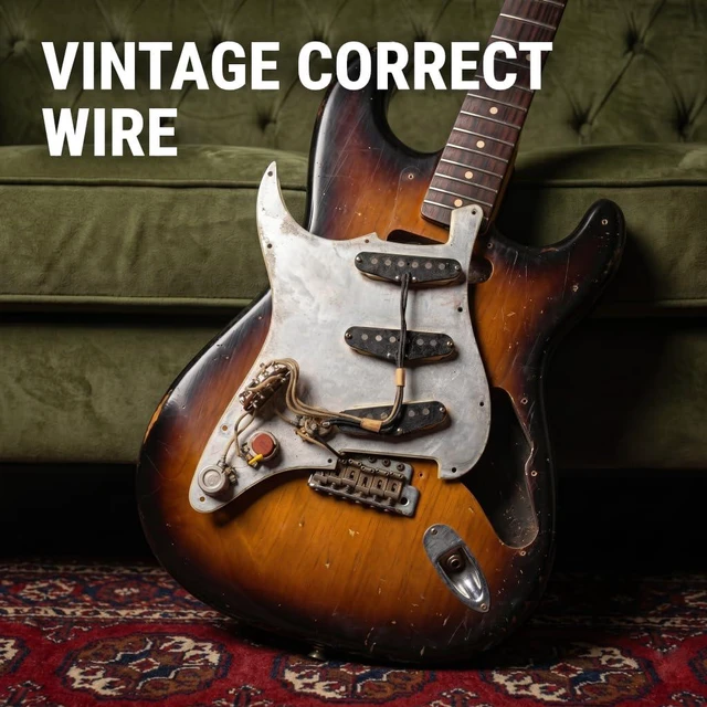 Alt view image 3 of 7 - 30 Feet (10-white/10-black/10-yellow) Gavitt Cloth-covered Pre-tinned 7-strand Pushback 22awg Vintage-style Guitar Wire