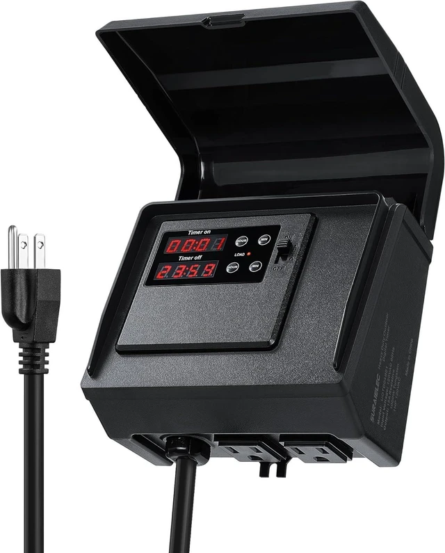 Main image of SURAIELEC Infinite Cycle Pool Timer for Above Ground Pools, Plug-in Digital Cycle Timer with Dual Outlets, 15A 125V 1HP, Weatherproof Outdoor Timers for Pool Pumps, Salt Systems, Irrigation Equipment