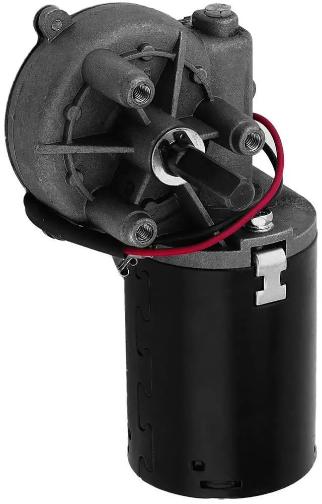 Main image of Fielect DC 24V 100RPM Reversible Worm Geared Motor High Torque Electric Gear Motor Turbine Worm Gear Box Reduction Motor, Right Shaft GW6280