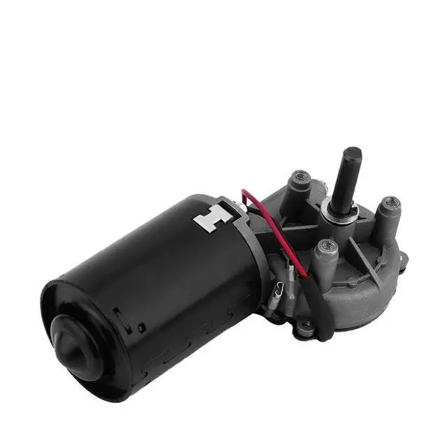 Alt view image 4 of 7 - Fielect DC 24V 100RPM Reversible Worm Geared Motor High Torque Electric Gear Motor Turbine Worm Gear Box Reduction Motor, Right Shaft GW6280