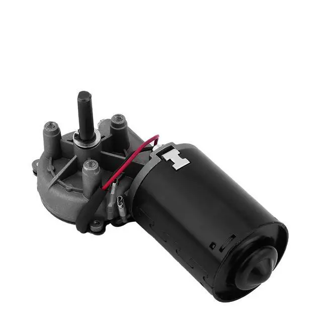 Alt view image 3 of 7 - Fielect DC 24V 100RPM Reversible Worm Geared Motor High Torque Electric Gear Motor Turbine Worm Gear Box Reduction Motor, Right Shaft GW6280