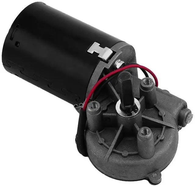 Alt view image 5 of 7 - Fielect DC 24V 100RPM Reversible Worm Geared Motor High Torque Electric Gear Motor Turbine Worm Gear Box Reduction Motor, Right Shaft GW6280