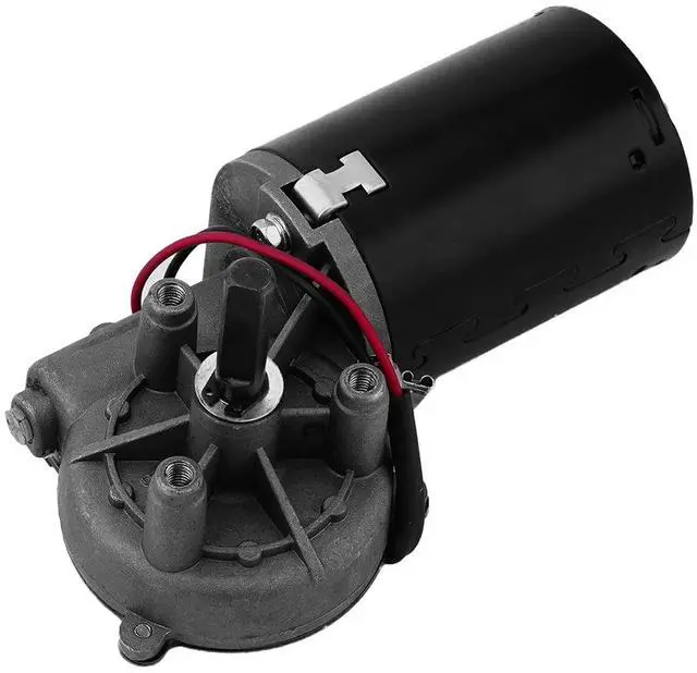 Alt view image 6 of 7 - Fielect DC 24V 100RPM Reversible Worm Geared Motor High Torque Electric Gear Motor Turbine Worm Gear Box Reduction Motor, Right Shaft GW6280