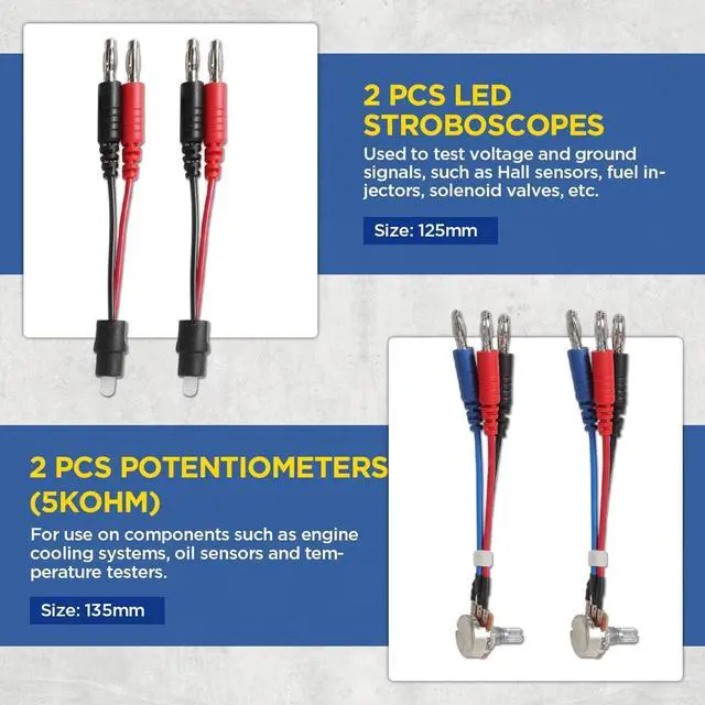Alt view image 4 of 7 - CMTOOL 92PCS Multimeter Test Leads Kit, Multimeter Automotive Circuit Test Kit with Electrical Alligator Clips, Silicone Leads Probes, with Carrying Case
