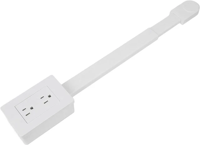 Main image of Flat Extension Cord, Flat Plug Power Strip with 2 Outlets, Hidden Outlet Extender for Wall Mount, Desk Charging Station, 22 to 34 Inch Extension, 180 Degree Rotatable (US Plug)