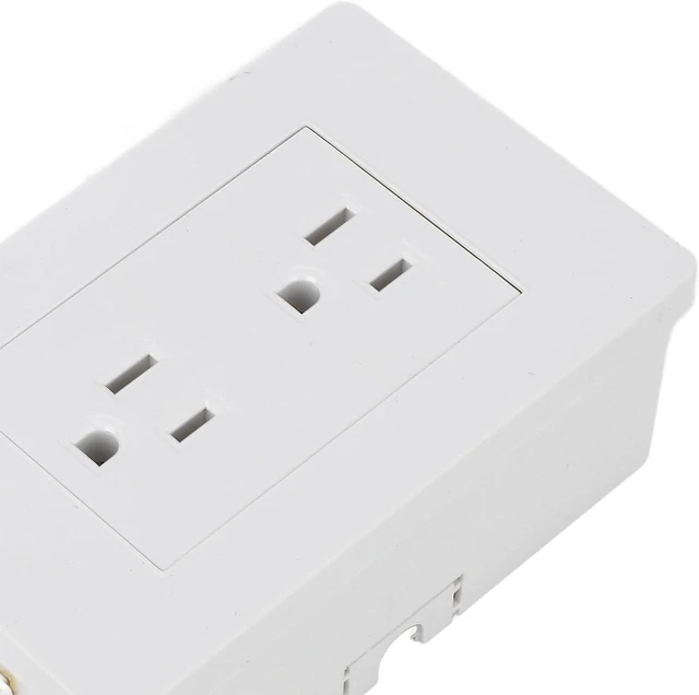 Alt view image 7 of 7 - Flat Extension Cord, Flat Plug Power Strip with 2 Outlets, Hidden Outlet Extender for Wall Mount, Desk Charging Station, 22 to 34 Inch Extension, 180 Degree Rotatable (US Plug)