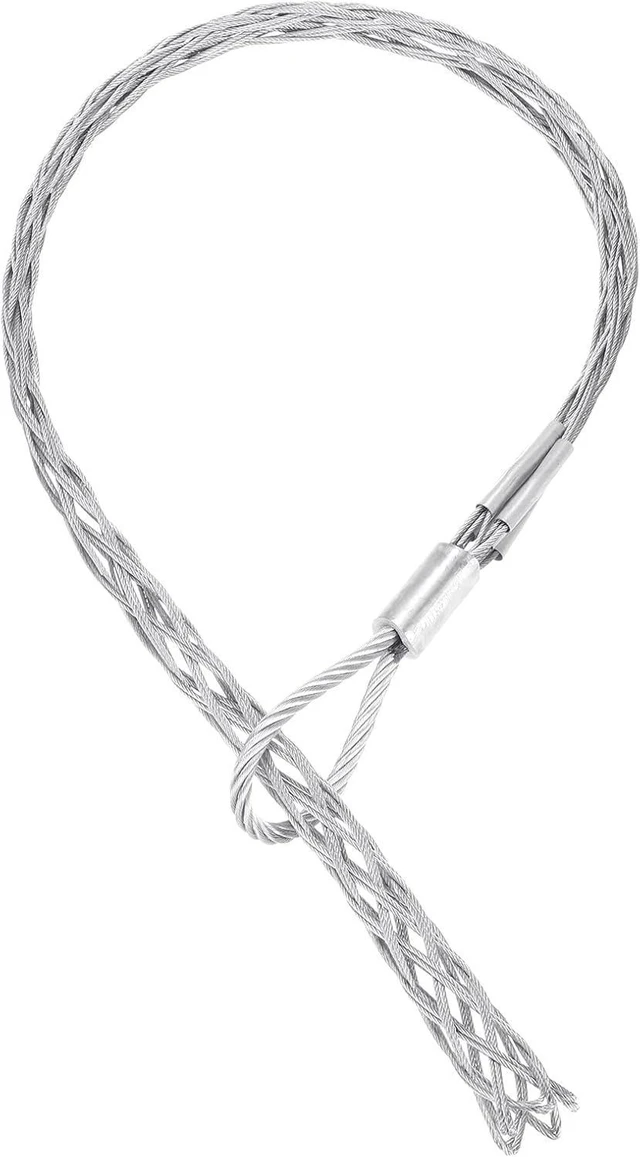Main image of MECCANIXITY 50-60mm OD Cable Pulling Socks Grip 1.8m Fore-Hand Pull Wire Mesh Puller Socks Grip Galvanized Steel Wire Pulling Tools