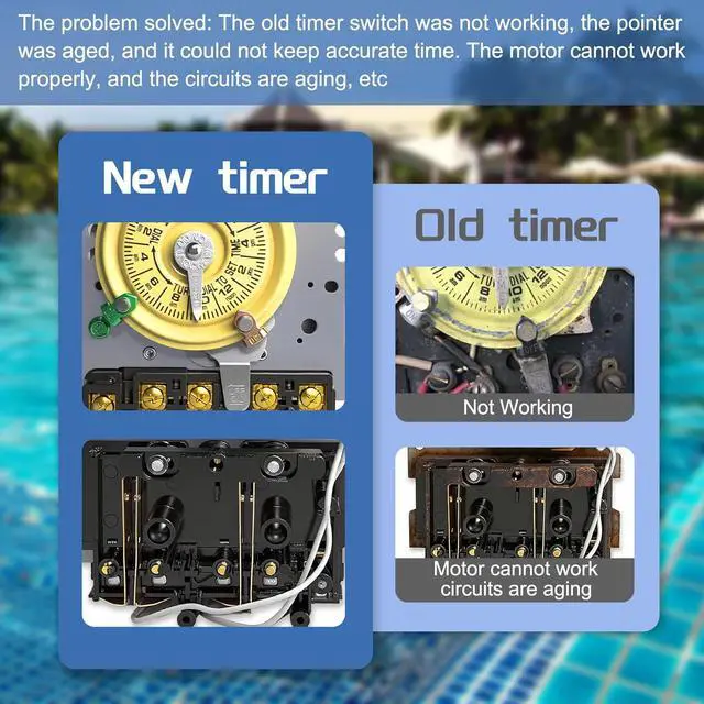 Alt view image 6 of 7 - T104R Mechanical Time Switch, Timers for Pool Pump