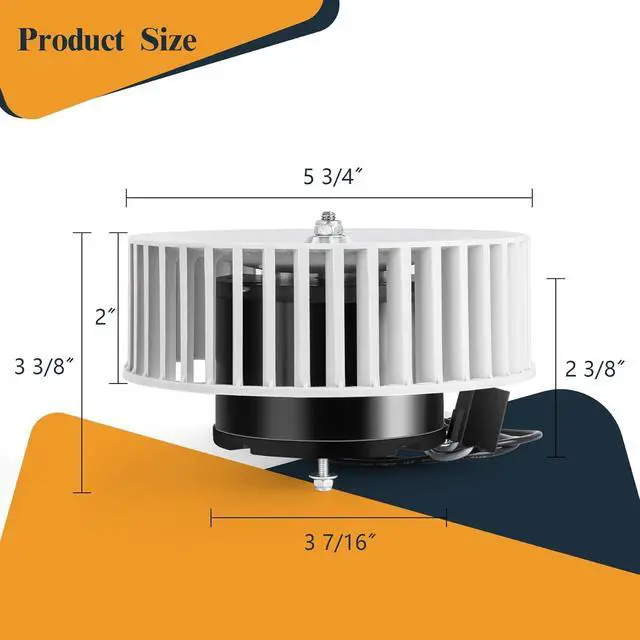 Alt view image 4 of 7 - Upgraded 8663 Bathroom Blower Motor Replacement, Bathroom Exhaust Fan for 8673, 8664RP, 8814, 8814R, 8832, 8832N, 8832SA, 8832WH, 8833, 671RB, 672RB, Ventilation Fan Motor Quiet Operation