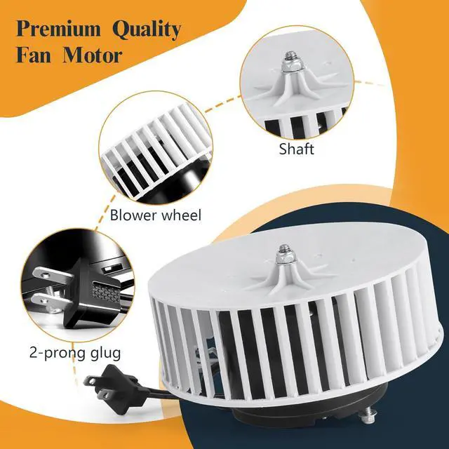 Alt view image 5 of 7 - Upgraded 8663 Bathroom Blower Motor Replacement, Bathroom Exhaust Fan for 8673, 8664RP, 8814, 8814R, 8832, 8832N, 8832SA, 8832WH, 8833, 671RB, 672RB, Ventilation Fan Motor Quiet Operation