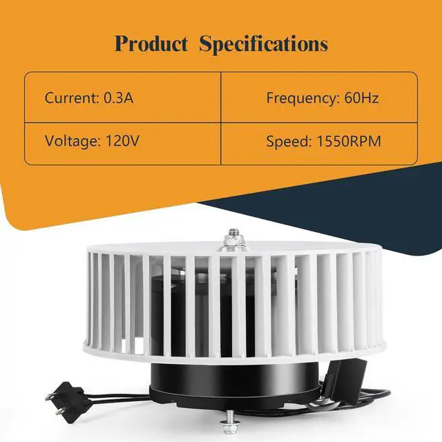 Alt view image 3 of 7 - Upgraded 8663 Bathroom Blower Motor Replacement, Bathroom Exhaust Fan for 8673, 8664RP, 8814, 8814R, 8832, 8832N, 8832SA, 8832WH, 8833, 671RB, 672RB, Ventilation Fan Motor Quiet Operation