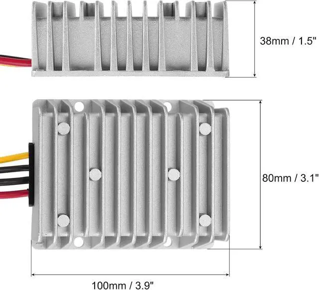 Alt view image 2 of 7 - MECCANIXITY DC 8-40V to DC 13.8V Power Converter 20A 276W Voltage Regulator IP67 Waterproof Transformer Power Supply Module Power Adapter for Car Truck Solar System