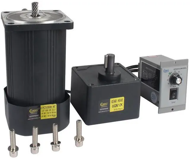 Alt view image 2 of 7 - CNCTOPBAOS 250W 110V AC Adjustable Variable Gear Reducer Motor,10K 0-140RPM Speed Governor Controller,16N.m High Torque CW/CCW Geared Reduction Ratio 10:1 Speed Control Electric Gear Motor 15mm Shaft
