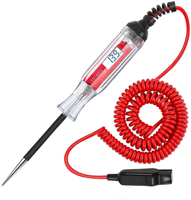 Main image of AWBLIN Automotive Test Light, DC 3-48V Digital Circuit Tester Heavy Duty Light Tester with Voltmeter, Car Truck Vehicle Circuits Low Voltage Tester Probe, 12 Volt Auto Electrical Tester