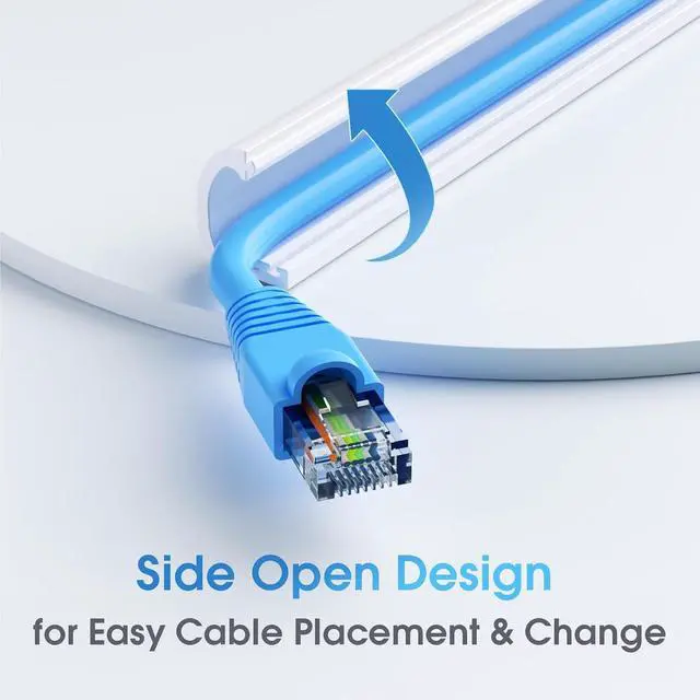 Alt view image 5 of 7 - Delamu Cord Hider for Wall, Cable Management Raceway Kit, Self-Adhesive & Flexible Silicone Cord Wire Covers for 1 Wire, Cable Hider for Wall Mounted TV, Home Office, White (120 inch)
