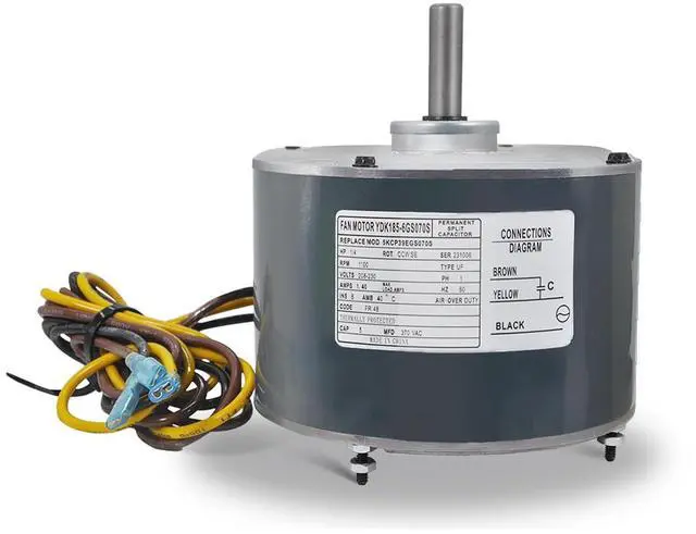 Main image of 5KCP39EGS070S Condenser Fan Motor OEM Standard-1/4 HP 208-230V 1100 RPM Compatible with Genteq #3905 Replaces HC39GE237 HC39GE237A HC39GE236A HC39GE234A Fan Motor for Ac Unit-Inclusive Capacitance