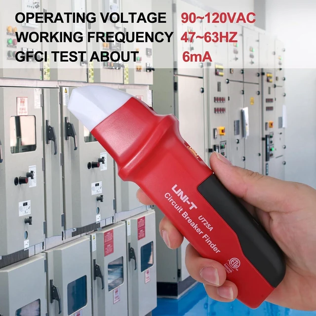 Alt view image 4 of 7 - UNI-T UT25A Circuit Breaker Finder,GFCI Outlet Tester,with NCV Test &Adjustable Sensitivity Buzzer Indication,Beeper Indicattion/Flashing Prompt,Applicable to Circuit Break Finder and Socket Test