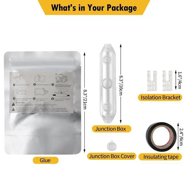 Alt view image 4 of 7 - Inground Waterproof Cable Junction Box(6Pack) Outdoor Underground Cable Junction Box, Suitable for Various Harsh environments IP68 Waterproof Rating Corrosion Resistance