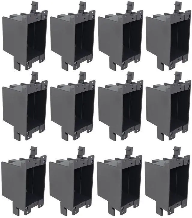 Main image of Old WorkElectrical Outlet Box,Single Gang, 14 Cubic Inch Plastic Junction Box for Switches,for Home Improvement, ETL Listed and Fire Rated for 2 Hours(12 PCS)