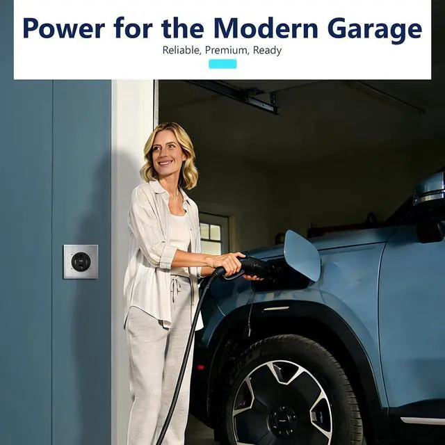Alt view image 6 of 7 - LIDER 30 Amp Flush Dryer Receptacle, NEMA 14-30R, 125/250V, Heavy-Duty Weather Resistant Outlet, EV Grade, Outdoor/Indoor, 2.40" Diameter, Self-Grounding, 3-Pole 4-Wire, UL Listed, Nylon, Matte Black