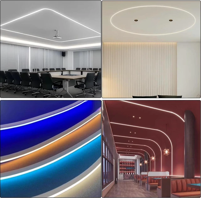 Alt view image 3 of 6 - 196inch Silicone LED Diffuser Channel, Flexible LED Diffuser Waterproof LED Strip Lights Tube Silicone Cover for 10mm Led Strip Lights (16 x 16mm)