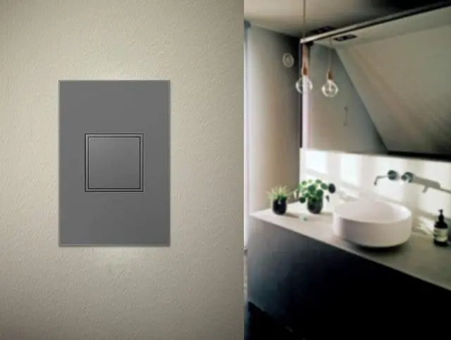 Alt view image 2 of 4 - Legrand adorne 20Amp 1-Gang Pop-Out Outlet in Magnesium with Matching Wall Plate, ARPTR201GM2WP