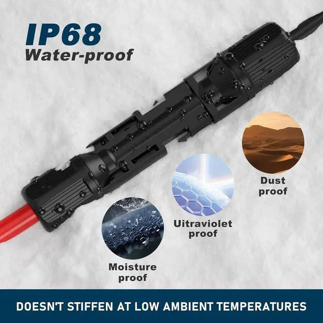 Alt view image 2 of 7 - 10AWG Cable Solar Connector to XT60 Female Adapter Solar Panel Charge Extension Cable (30FT)