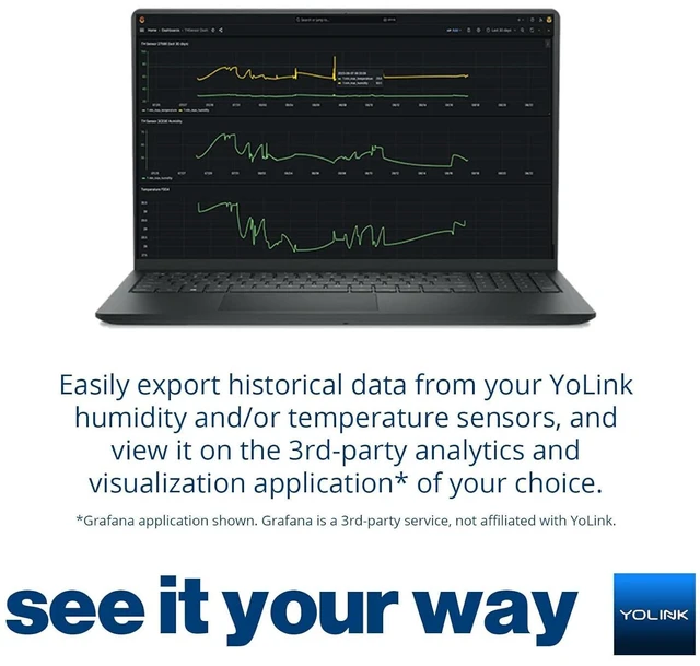 Alt view image 4 of 7 - YoLink Smart X3 Version Outdoor Temperature Data Logger with Probe, Thermometer, 1/4 Mile Range, 5+ Years Battery Life, Emails, Text, App Alerts, Alexa, IFTTT. Pool, Hot Tub, Fish Tank. Hub Required!