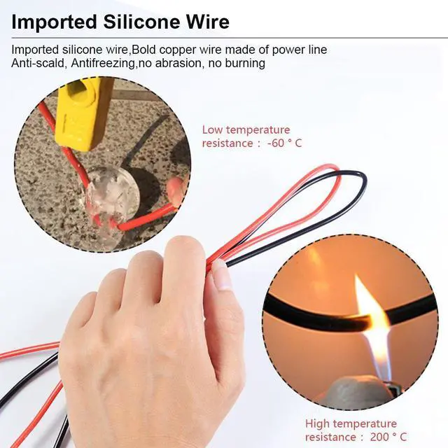 Alt view image 2 of 7 - Multimeter Test Lead Kits, Replaceable Digital Multimeter Accessories, Electronic Professional Test Lead Probe Alligator Clips