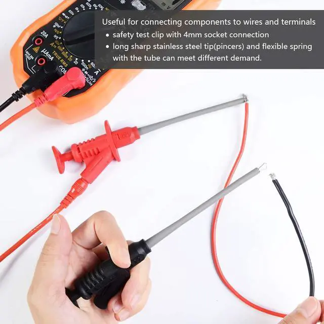 Alt view image 6 of 7 - Multimeter Test Lead Kits, Replaceable Digital Multimeter Accessories, Electronic Professional Test Lead Probe Alligator Clips