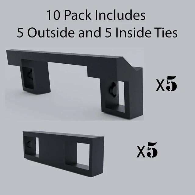 Alt view image 2 of 5 - 10 Pcs Handle Tie for Joining Outside and Inside Quad Tandem Squared Schneider CHOM Breaker Common Trip HOMT HT CA