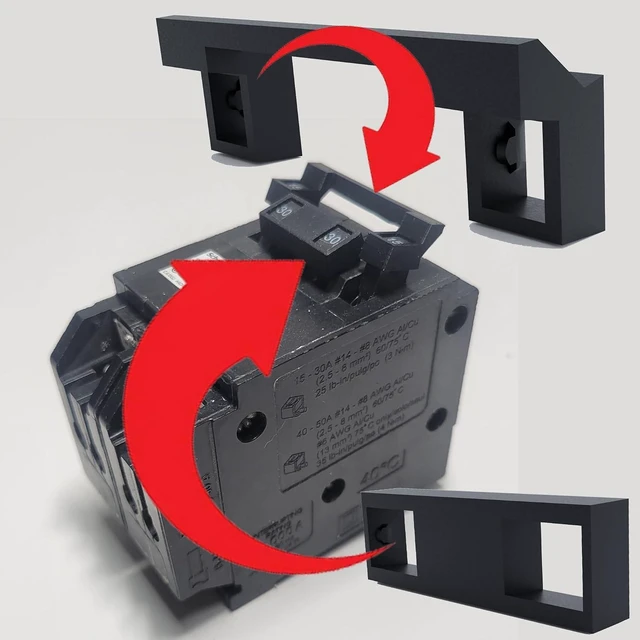 Alt view image 3 of 5 - 10 Pcs Handle Tie for Joining Outside and Inside Quad Tandem Squared Schneider CHOM Breaker Common Trip HOMT HT CA
