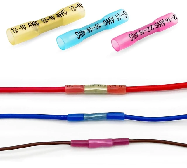Alt view image 5 of 7 - 550Pcs Waterproof Heat Shrink Wire Connectors Kit, Automotive Electrical Connector Terminals Kit, Butt Fork Ring and Spade Crimp Connectors Assortment (22-10AWG)