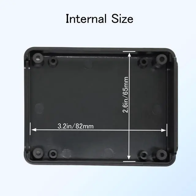 Alt view image 4 of 7 - Project Box 8 Pieces Electrical Box Small Junction Box ABS Plastic Enclosure Power Electronic Case Black 3.5" x 2.8" x 1.1"(90 x 70 x 28mm)