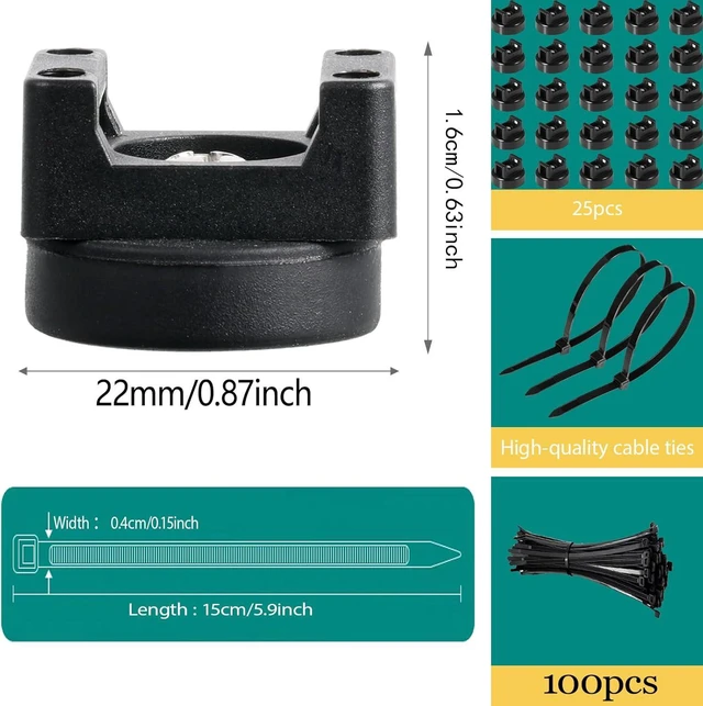 Alt view image 5 of 6 - Zbad1 Magnetic Cable Ties - Magnetic Zip Tie Holder,With Nylon Roller Belt, Magnet Zip Tie Mount for Organizing and Securing Multiple Wires.for Organizing Wire Bundles in Homes and Office (25pcs)