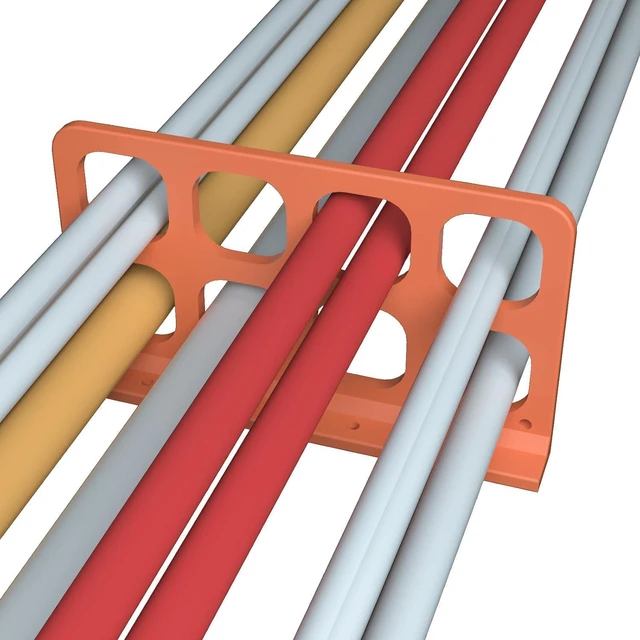 Alt view image 7 of 7 - 40PCS Cable Chase, Wire Bracket, Cable Support Bracket, Orange, Metal, Surface Mount, Steel Aluminum Frame
