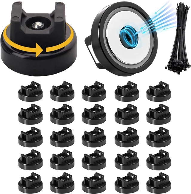 Main image of Zbad1 Magnetic Cable Ties - Magnetic Zip Tie Holder,With Nylon Roller Belt, Magnet Zip Tie Mount for Organizing and Securing Multiple Wires.for Organizing Wire Bundles in Homes and Office (25pcs)