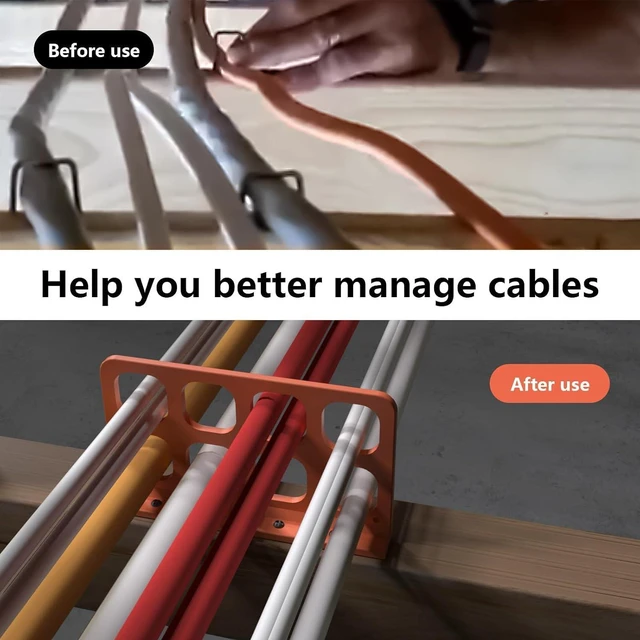 Alt view image 2 of 7 - 40PCS Cable Chase, Wire Bracket, Cable Support Bracket, Orange, Metal, Surface Mount, Steel Aluminum Frame