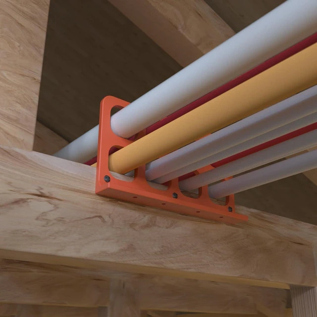 Alt view image 6 of 7 - 40PCS Cable Chase, Wire Bracket, Cable Support Bracket, Orange, Metal, Surface Mount, Steel Aluminum Frame