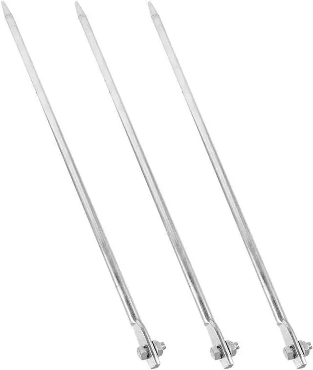Main image of SHINEOFI Galvanized Grounding Rods 18.89In Portable Electrical Ground Rod Stake Set of 3 for Home Office Shop Safety and Electrical Protection