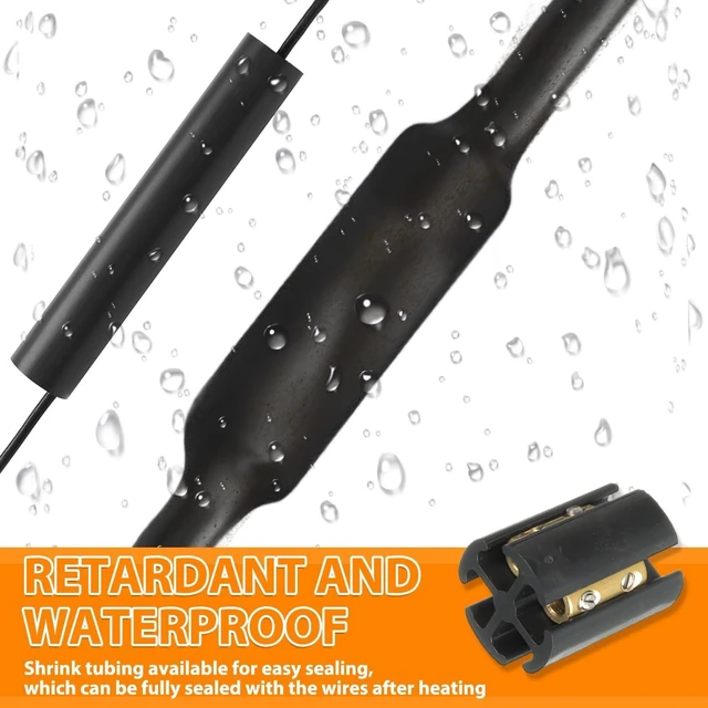Alt view image 5 of 7 - Underground Wire Splice Kit Suit for 14/3 to 8/3 Range, Direct Burial UF Cable Splice Kit, Handle up to 600 Volts Maximum, Includes Connectors and Shrink Tube Electrical Cable(2 Sets)
