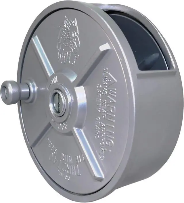 Main image of WOLF 6.25 Aluminum Tie Wire Reel Coil Holder Wheel, Lightweight, Ambidextrous, Built-in Belt Loops & Knob