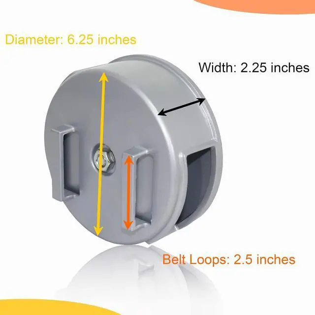 Alt view image 2 of 6 - WOLF 6.25 Aluminum Tie Wire Reel Coil Holder Wheel, Lightweight, Ambidextrous, Built-in Belt Loops & Knob