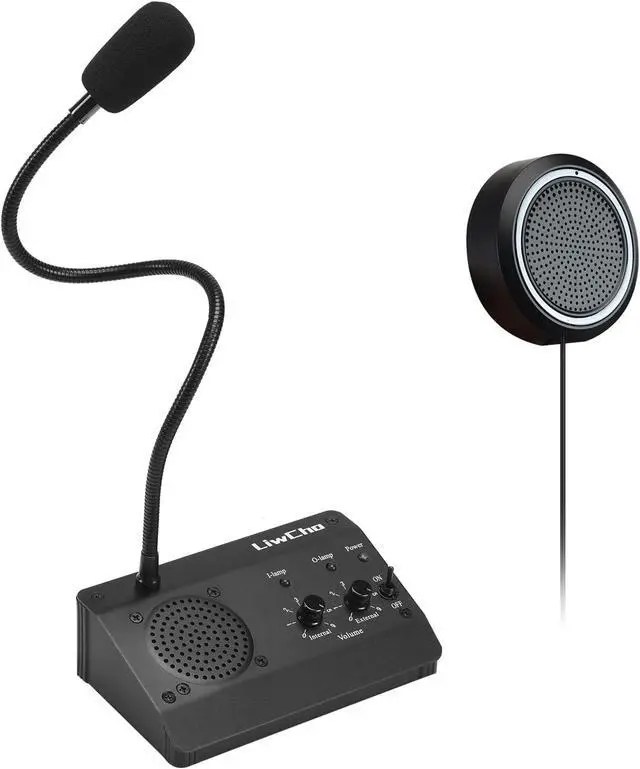 Main image of Window Intercom,Dual-Way Window Speaker System for Business,Bank,Office,Hospital,Counter,Store,Station,School,Ticket Window