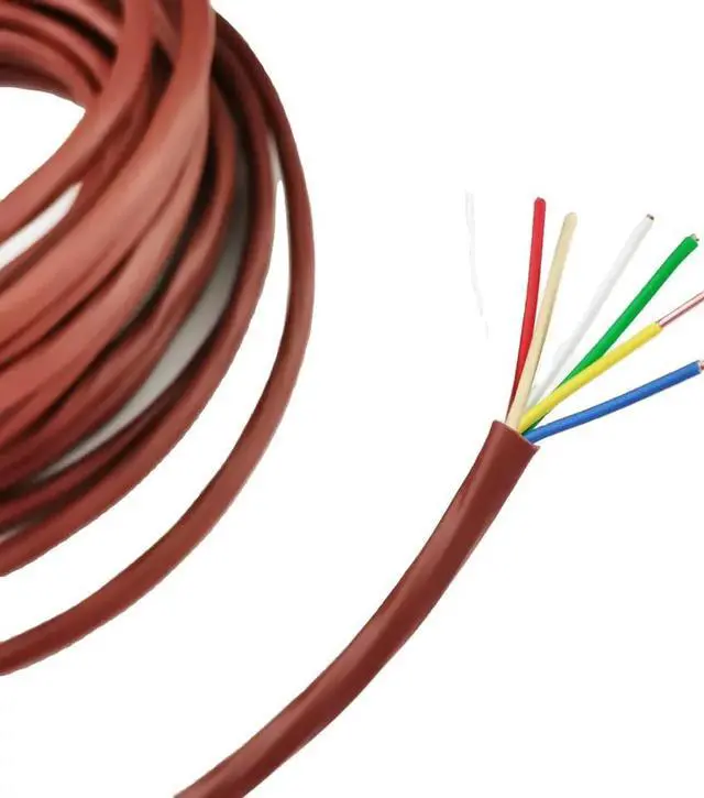 Alt view image 3 of 3 - CUL Approved 6 Conductor 18/6 Thermostat Wire, 18-Gauge Solid Copper Class 2 Power-Circuit Cable, 50-Feet | 15 Meter, Brown
