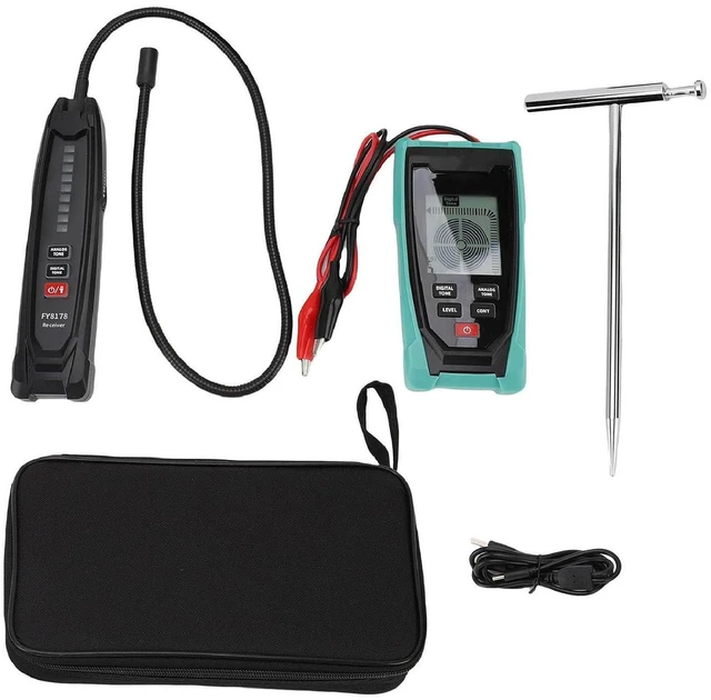 Main image of Underground Wire Locator Adjustable Sensitivity Digital Analog Buried Wire Tracer Cable Break Detector