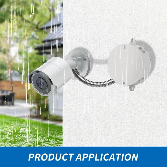 Alt view image 6 of 6 - Gray Aluminum Round Weatherproof Outlet Box, 9 Pack with 5 Outlet Holes, 3/4" Dia, Includes Accessory Kit for Easy Installation, CUL Listed